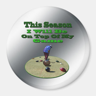 Funny Lawn Bowls, Big Fridge Magnet