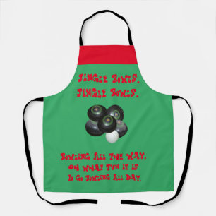 Funny Lawn Bowls Christmas, Apron