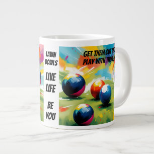 Funny Lawn Bowls Colour Splash,  Giant Coffee Mug