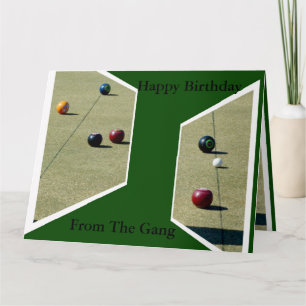 Funny Lawn Bowls Dimensions, Big Greeting Card. Card