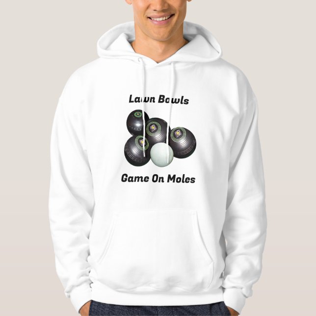 Funny Lawn Bowls Game On M...., Hoodie (Front)