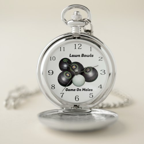 Funny Lawn Bowls Game On M Pocket Watch