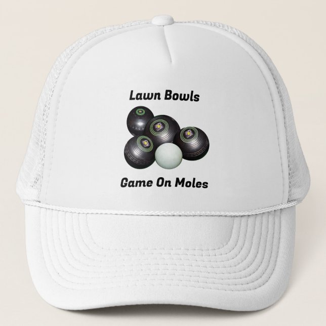 Funny Lawn Bowls Game On M...., Truckers Hat (Front)
