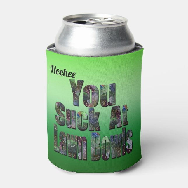 Funny Lawn Bowls Loser Design, Can Cooler (Can Front)