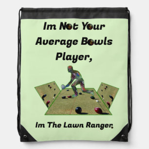 Funny Lawn Bowls Ranger, Drawstring Bag