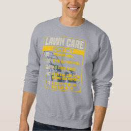 Funny Lawn Care Specialist Hourly Rate Sweatshirt