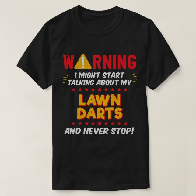 Funny Lawn Darts Joke Graphic T-Shirt (Design Front)
