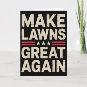 Funny Lawn Mower Art For Men Women Lawn Mowing Lan Card