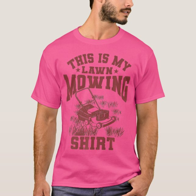 Funny Lawn Mowing Gift  Cute Love Gardening Men T-Shirt (Front)