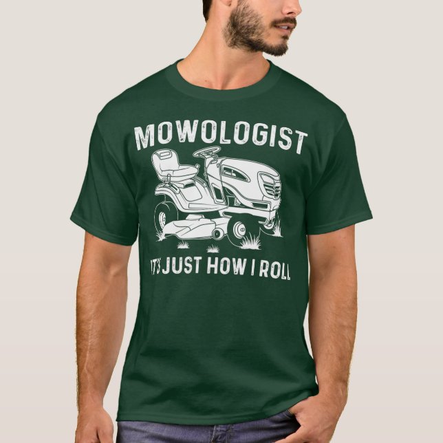 Funny Lawn Mowing Gift Men Women Lawn Mower Farm T-Shirt (Front)