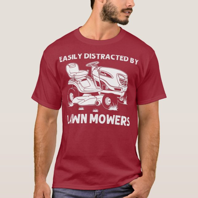 Funny Lawn Mowing Gift Men Women Lawn Mower Farm T-Shirt (Front)