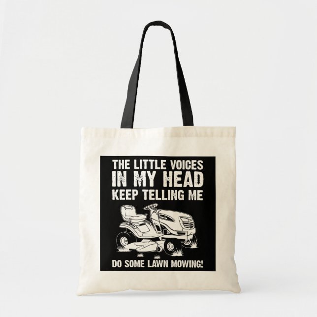 Funny Lawn Mowing Gift Men Women Lawn Mower Farm Tote Bag (Front)