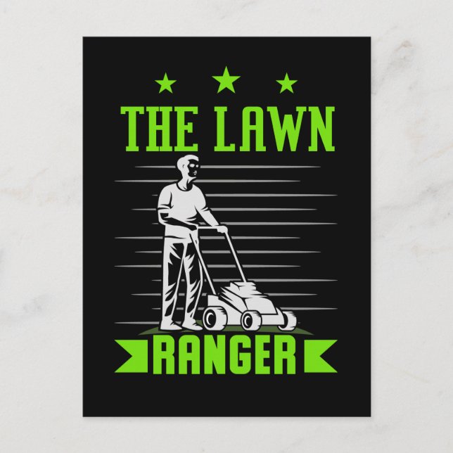 Funny Lawn Mowing Humor Landscaper Janitor Postcard (Front)
