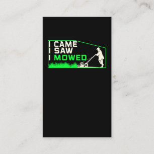 Funny Lawn Mowing Janitor Humor Landscaper Business Card