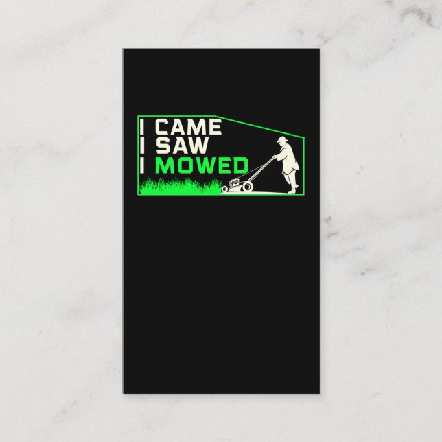 Funny Lawn Mowing Janitor Humor Landscaper Business Card (Front)