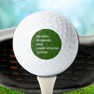 Funny Lawn Mowing Legend Personalized Golf Balls