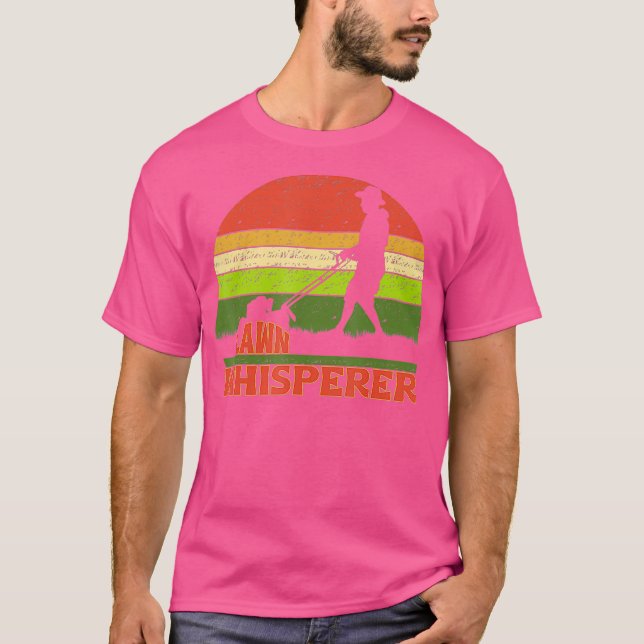 Funny Lawn Whisperer Mowing Gift Landscaping T-Shirt (Front)
