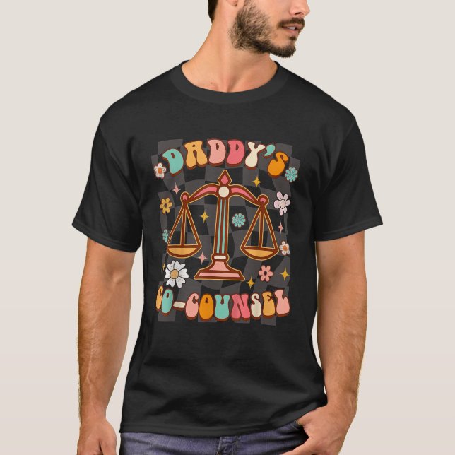 Funny Lawyer Attorney Baby Shower Daddy s Co Couns T-Shirt (Front)