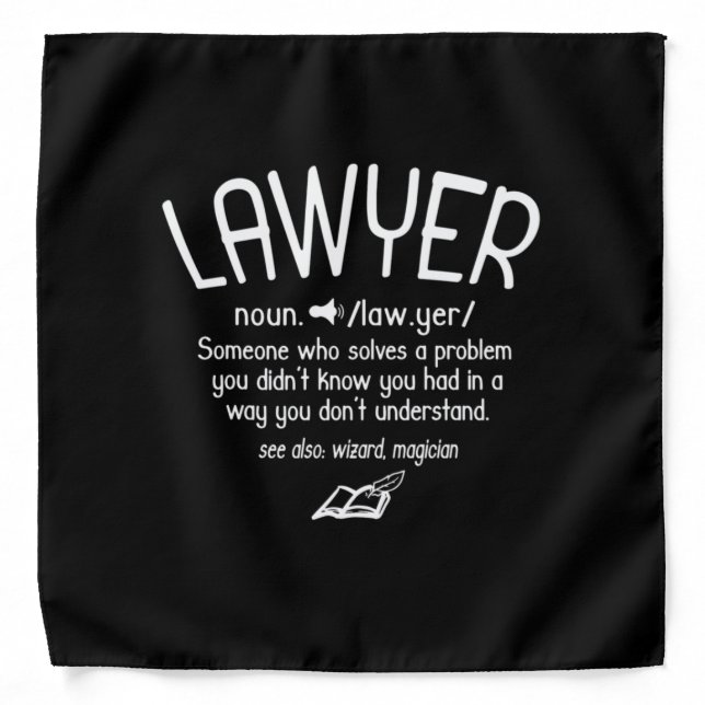 Funny Lawyer Definition Bandana (Front)