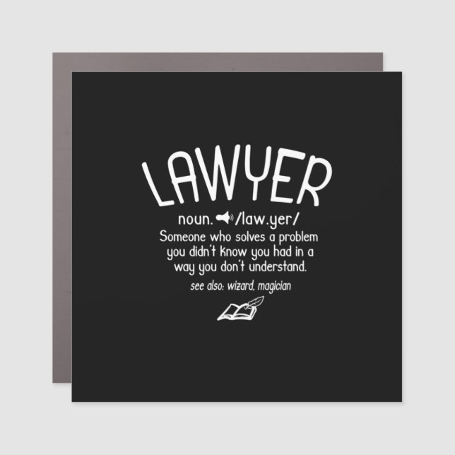 Funny Lawyer Definition Car Magnet (Front)