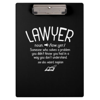 Funny Lawyer Definition Clipboard