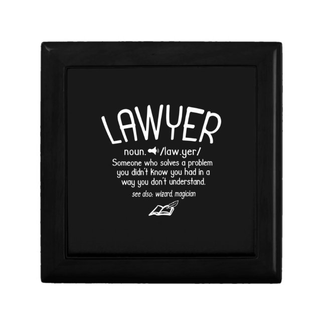 Funny Lawyer Definition Gift Box (Front)