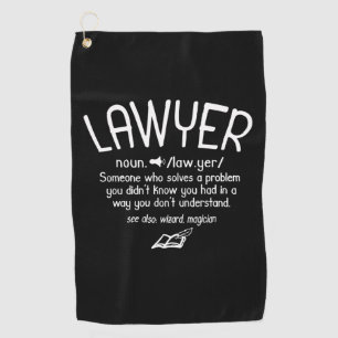 Funny Lawyer Definition Golf Towel