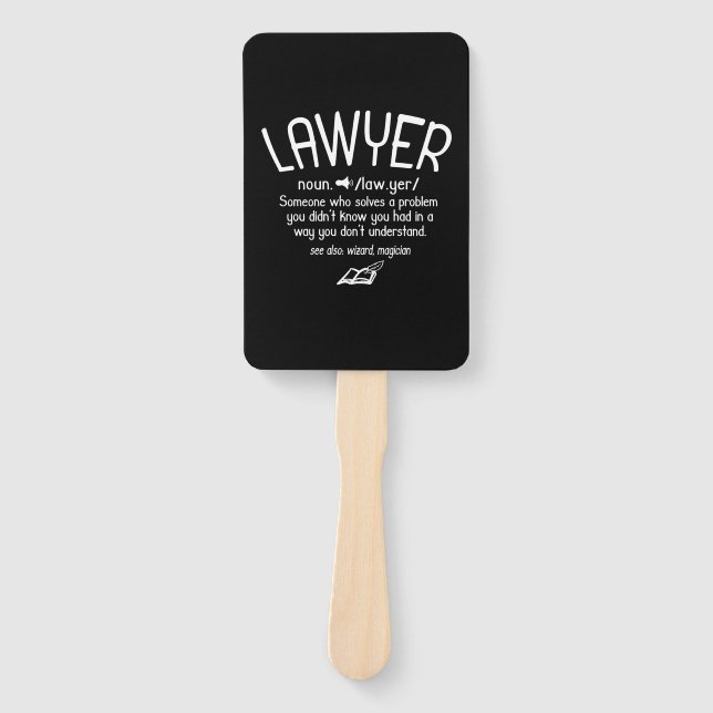 Funny Lawyer Definition Hand Fan (Front)