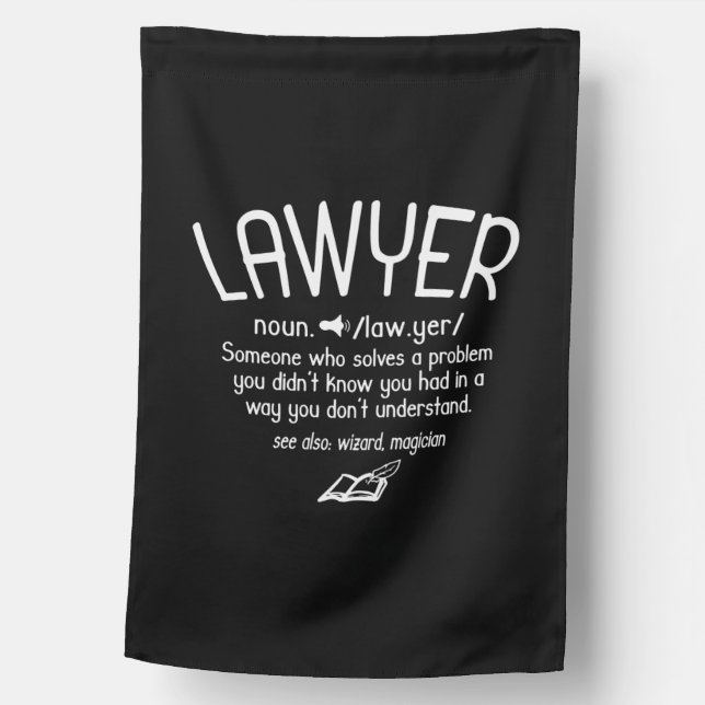 Funny Lawyer Definition House Flag (Front)