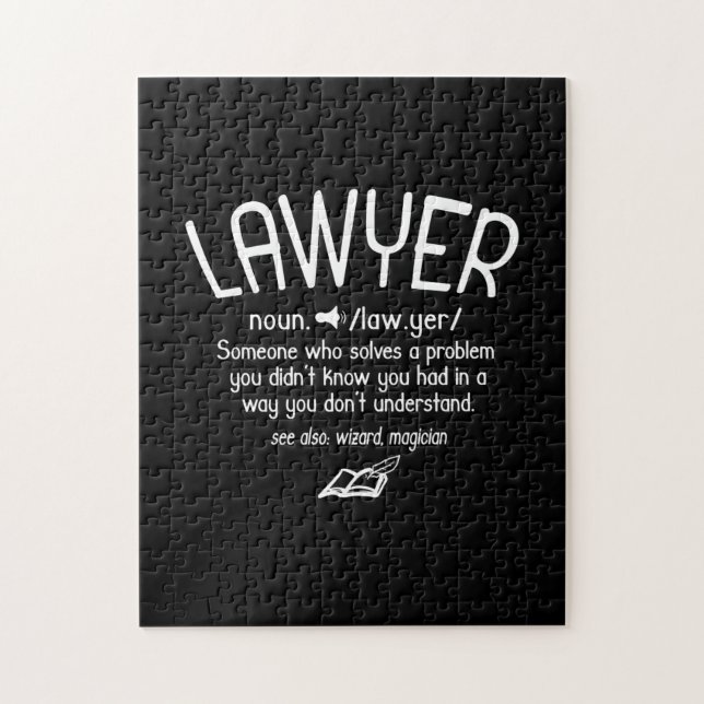Funny Lawyer Definition Jigsaw Puzzle (Vertical)