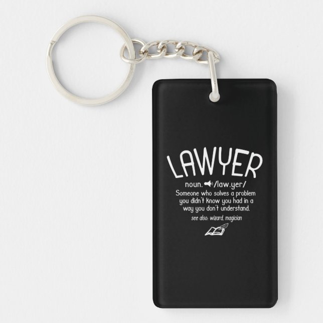 Funny Lawyer Definition Keychain (Front)