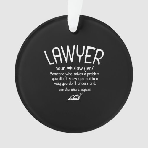 Funny Lawyer Definition Ornament