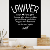 Funny Lawyer Definition Poster (Kitchen)