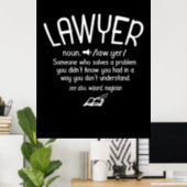 Funny Lawyer Definition Poster (Home Office)