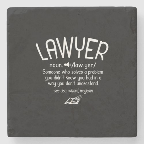 Funny Lawyer Definition Stone Coaster