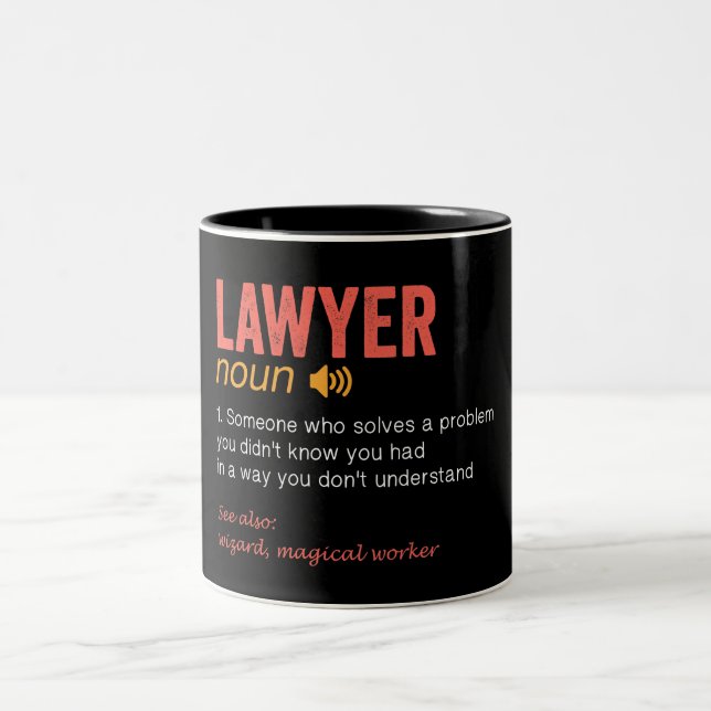 Funny Lawyer Definition   Two-Tone Coffee Mug (Center)