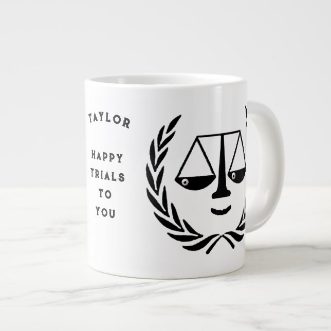 Funny Lawyer Giant Coffee Mug (Front Right)