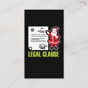 Funny Lawyer Gift Legal Santa Clause Business Card