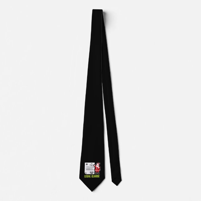 Funny Lawyer Gift Legal Santa Clause Neck Tie (Front)