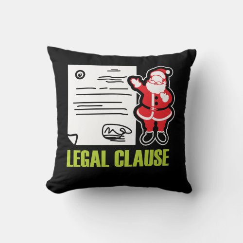 Funny Lawyer Gift Legal Santa Clause Throw Pillow