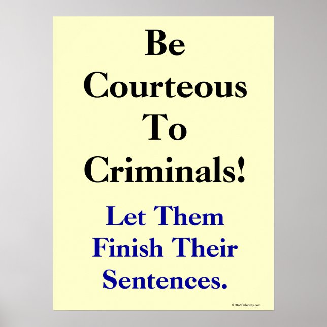 Funny Lawyer Gift Witty Law Order Slogan Legal Pun Poster (Front)