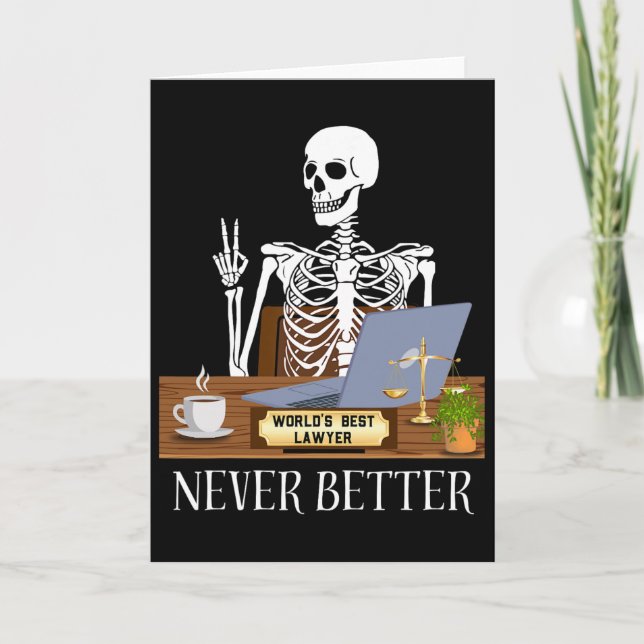 Funny Lawyer Halloween  Card (Front)