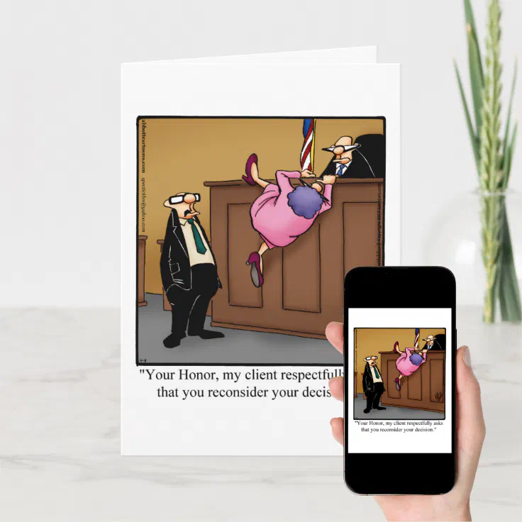 Funny Lawyer Humor Blank Greeting Card | Zazzle