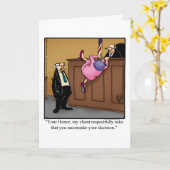 Funny Lawyer Humor Blank Greeting Card (Yellow Flower)