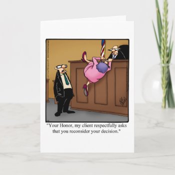 Funny Lawyer Humor Blank Greeting Card by Spectickles at Zazzle