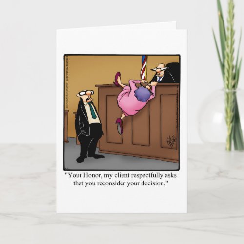 Funny Lawyer Humor Blank Greeting Card