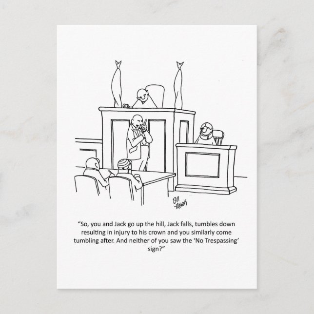Funny Lawyer Humor Postcard (Front)