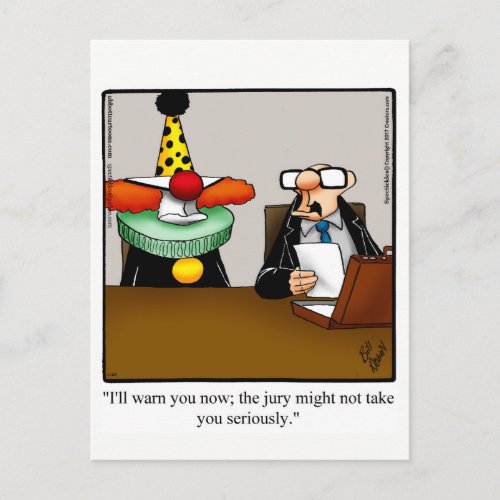 Funny Lawyer Humor Postcard Spectickles