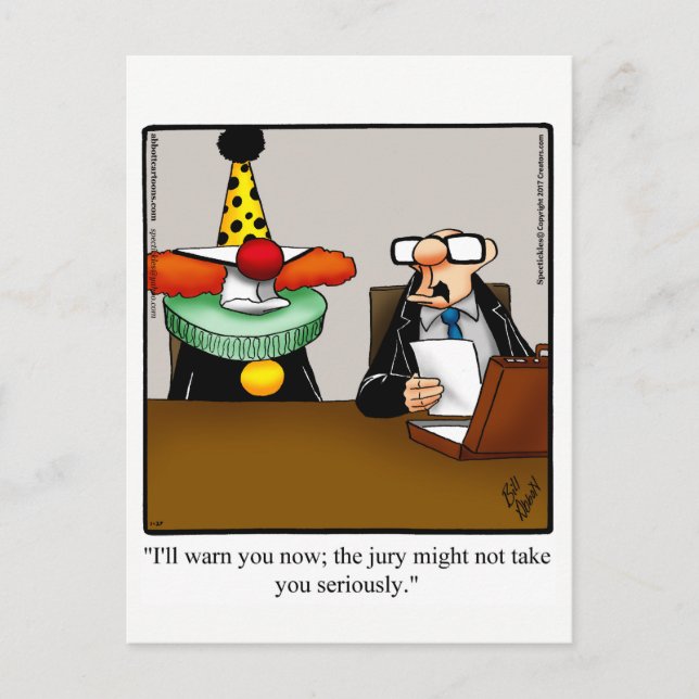 Funny Lawyer Humor Postcard Spectickles (Front)