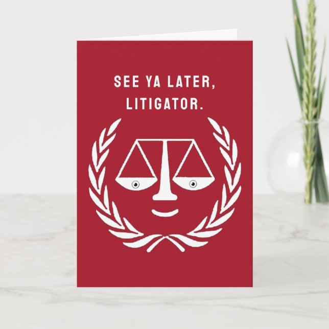 Funny Lawyer Law School Grad Card (Front)